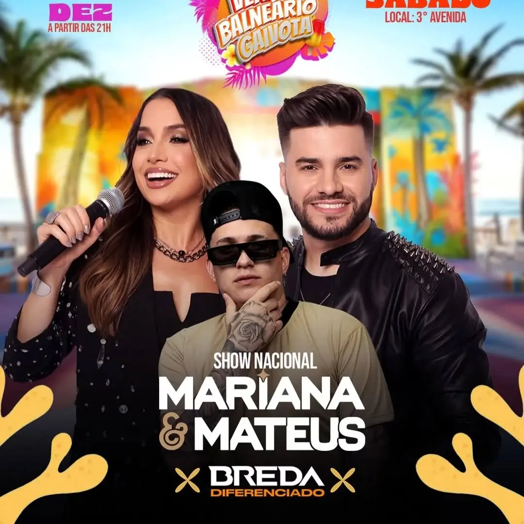 Balneário Gaivota te Espera para Show Nacional de Mariana & Mateus no Verão 2025