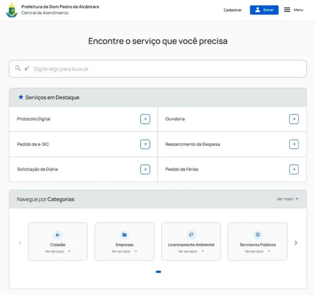 Dom Pedro de Alcântara Inova com Protocolo Digital para Cidadãos em 2026