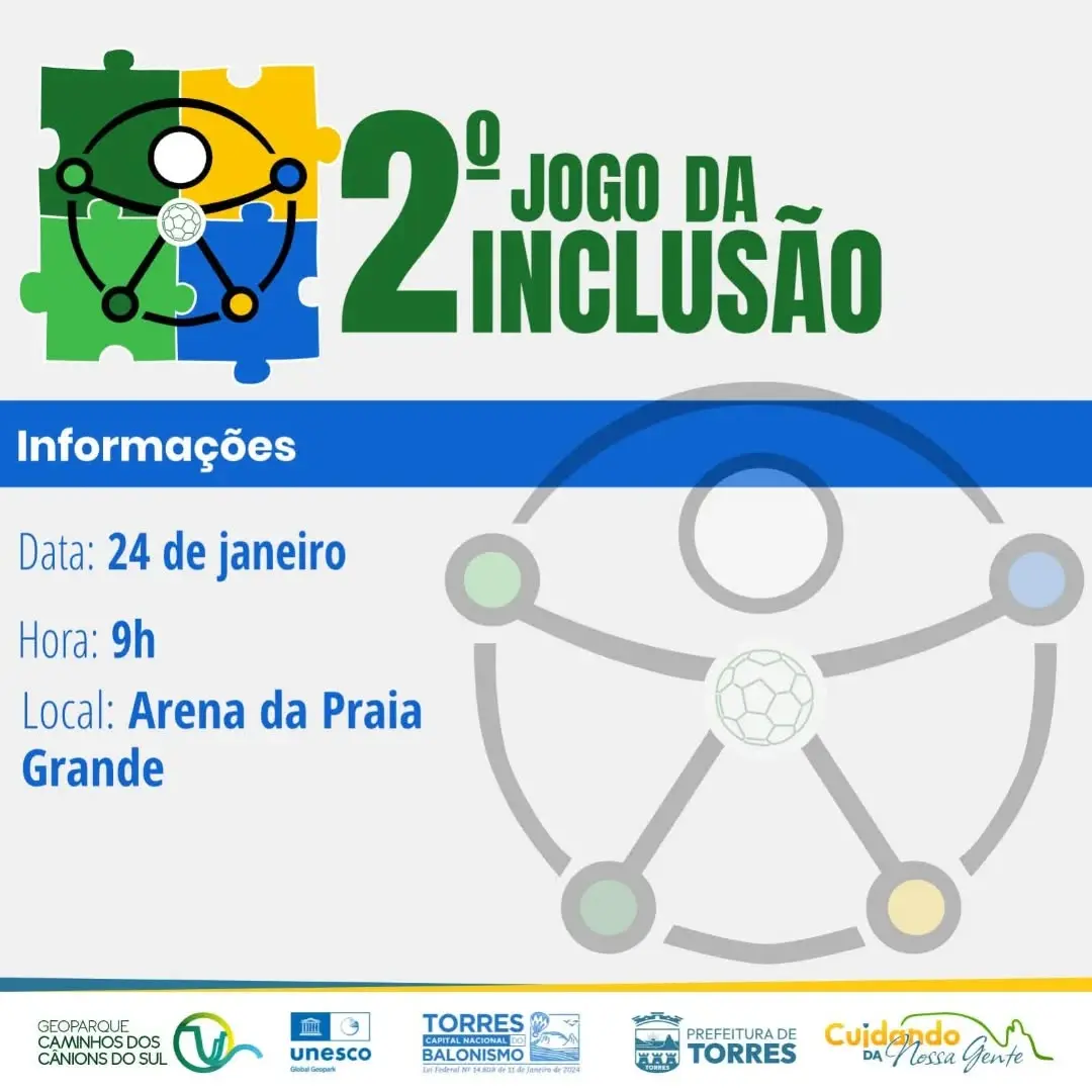 Torres Promove o 2º Jogo da Inclusão na Praia Grande em Janeiro de 2026
