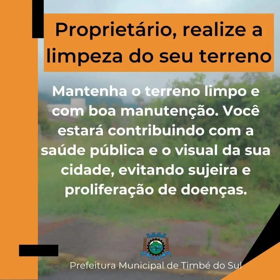 Timbé do Sul intensifica limpeza de terrenos baldios para prevenir doenças e garantir segurança