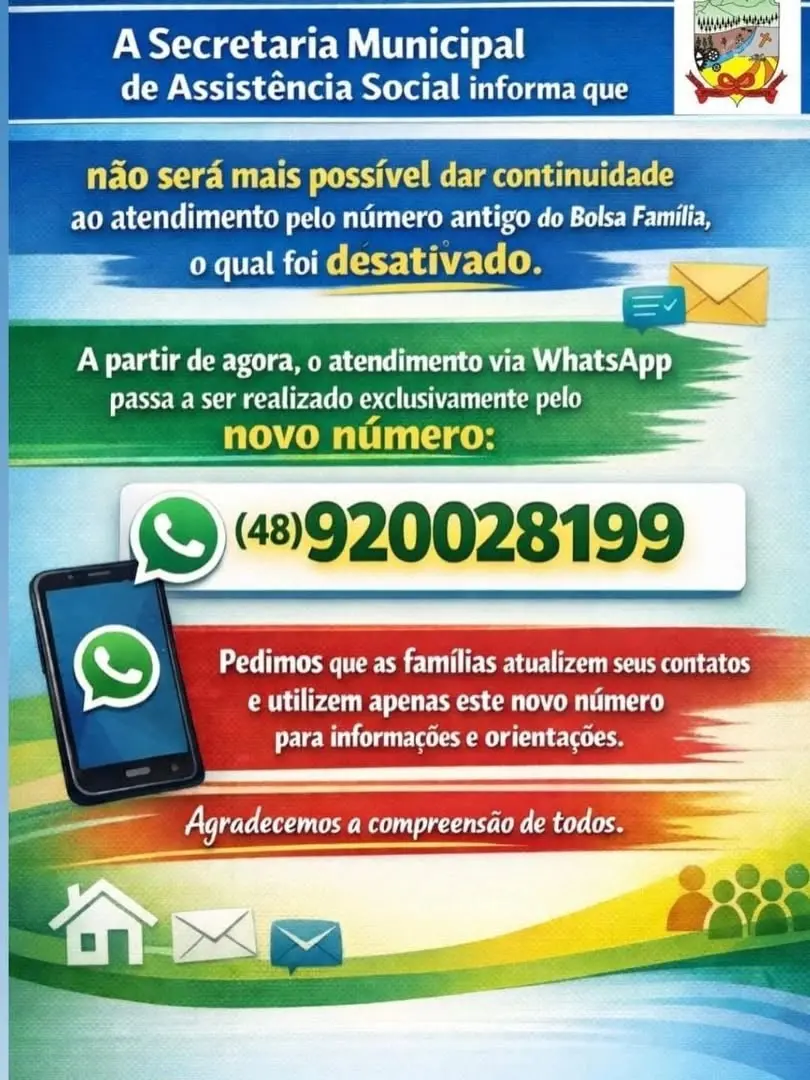 Atenção, Morro Grande! Novo número do WhatsApp para o Bolsa Família