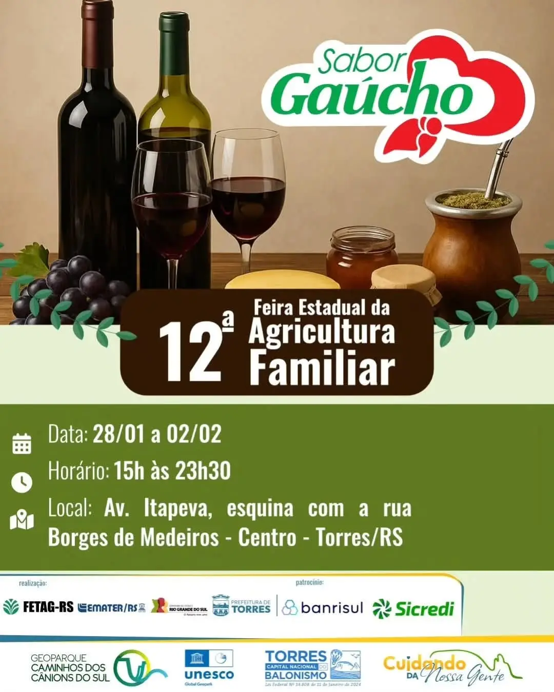 Torres se Prepara para Receber a 12ª Feira Sabor Gaúcho em 2026