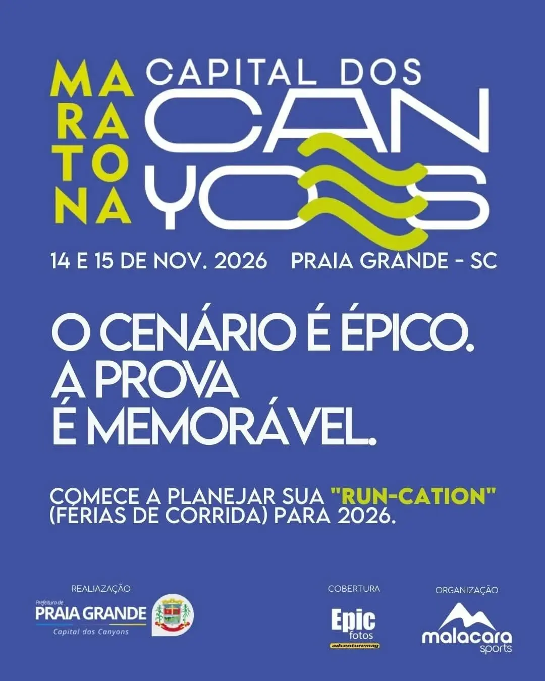 Maratona Capital dos Canyons: Corra em Praia Grande em 2026!