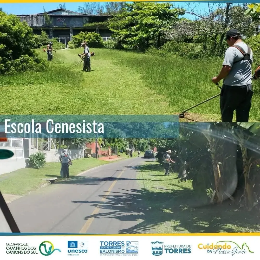 Torres intensifica limpeza urbana para alta temporada: Morro do Farol e arredores da Escola Cenesista recebem atenção especial