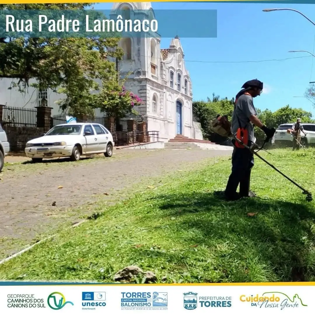 Torres intensifica limpeza urbana para alta temporada: Morro do Farol e arredores da Escola Cenesista recebem atenção especial