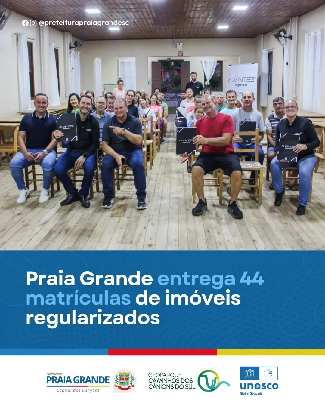 Praia Grande avança na regularização fundiária e entrega 44 matrículas de imóveis