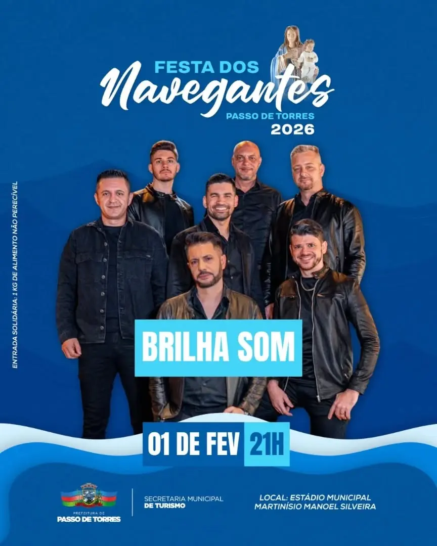 Festa dos Navegantes 2026 anima Passo de Torres com shows e tradição