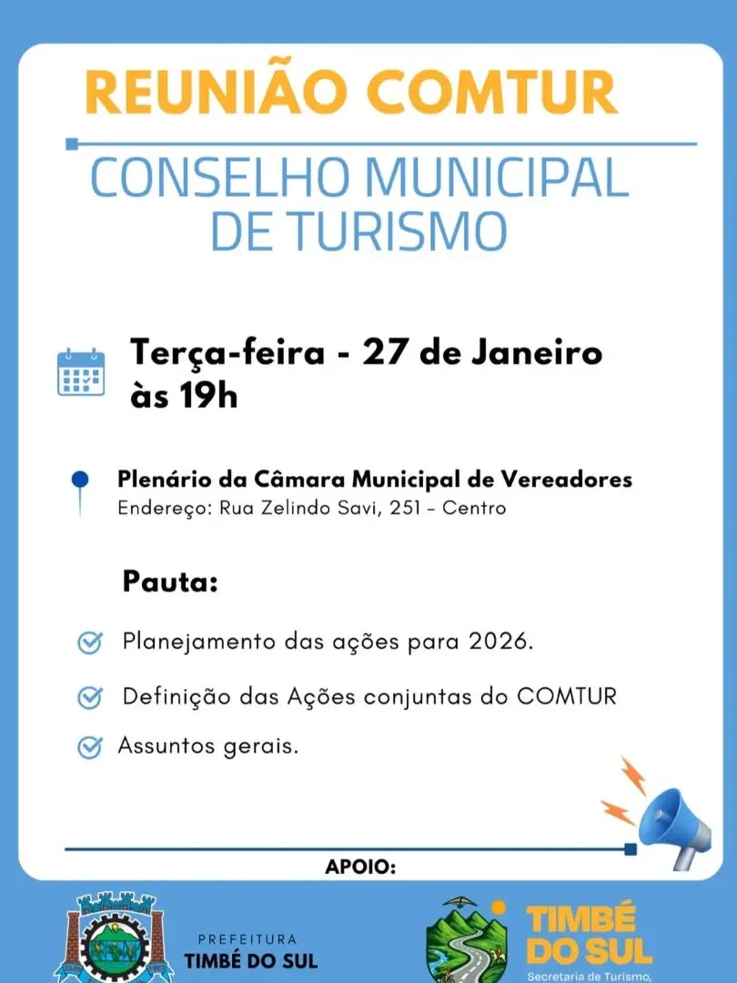 COMTUR de Timbé do Sul Debate Educação Ambiental e Comunicação Social em Reunião