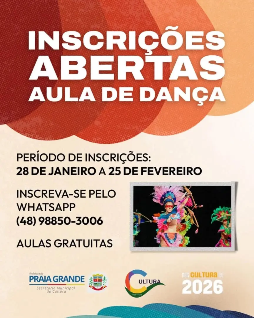 Praia Grande abre inscrições para aulas de dança gratuitas em 2026