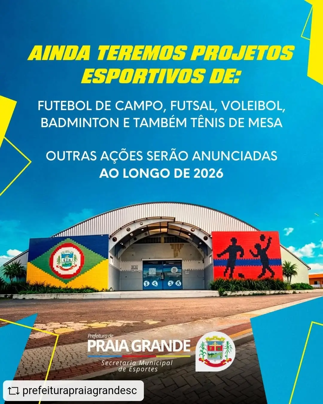 Praia Grande Acelera para 2026 com Ações de Esporte, Saúde e Lazer