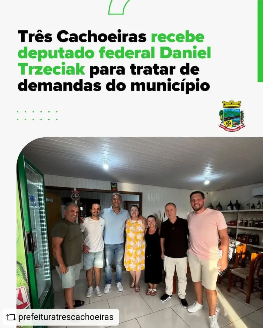 Três Cachoeiras Busca Recursos Federais para Desenvolvimento em Reunião com Deputado Daniel Trzeciak