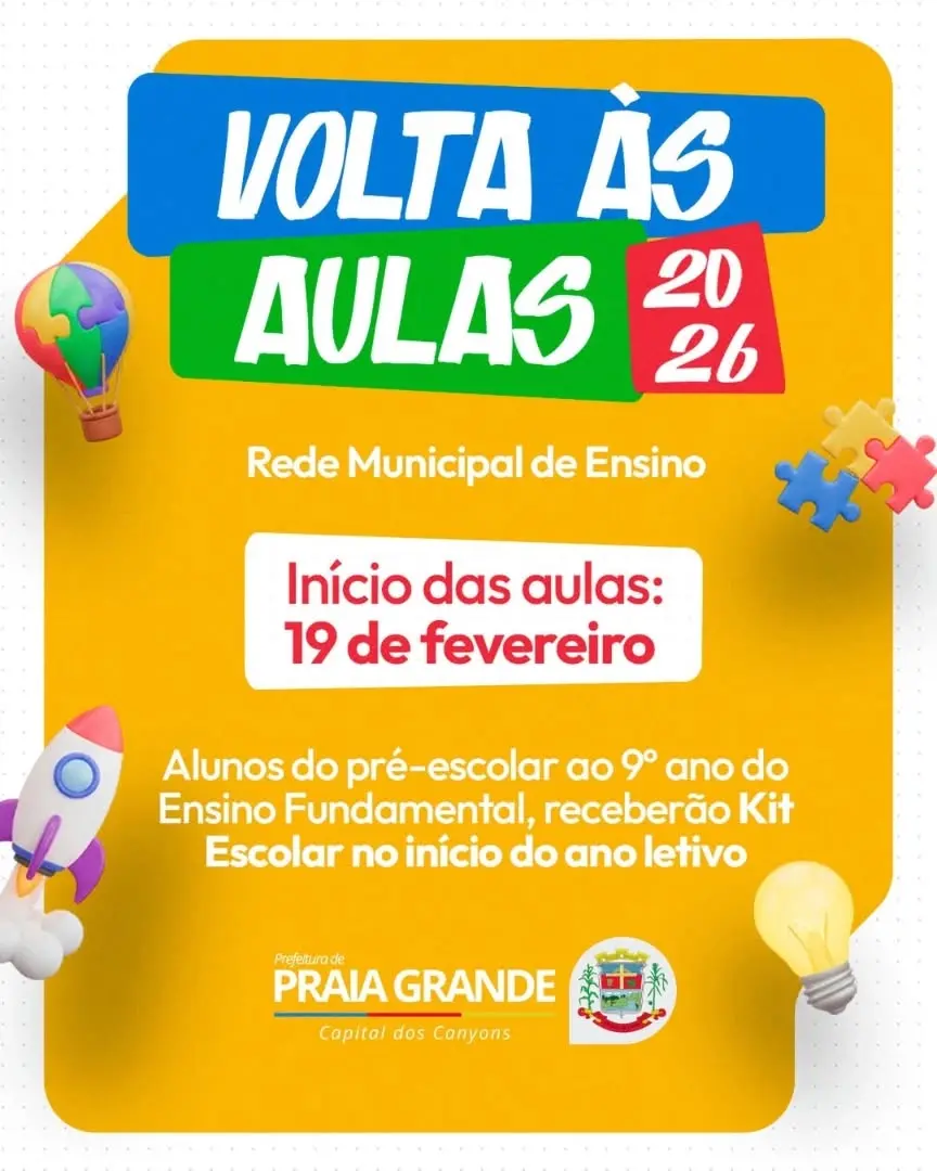 Praia Grande (SC) Inicia Aulas da Rede Municipal e Distribui Kit Escolar em 2026