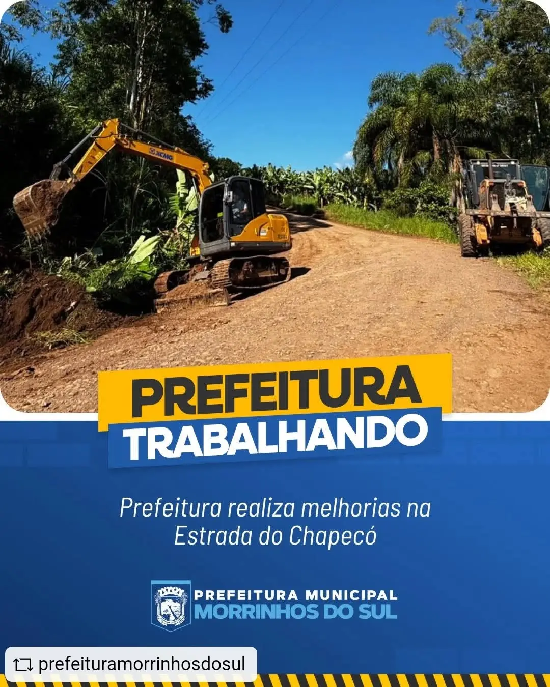 Prefeitura de Morrinhos do Sul Melhora Acesso e Segurança na Estrada do Chapecó