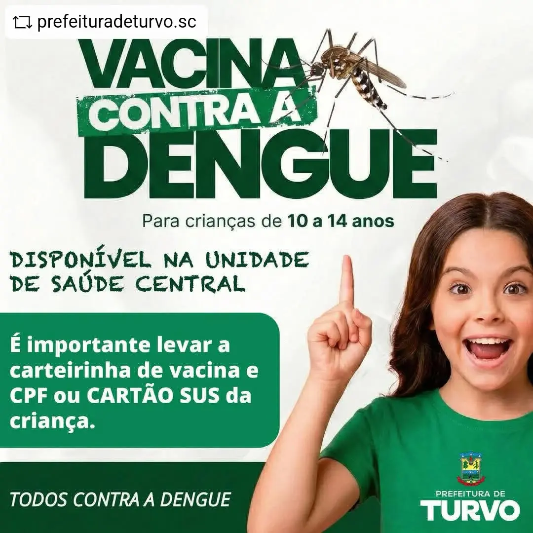 Turvo Intensifica a Luta Contra a Dengue com Vacinação para Crianças e Adolescentes