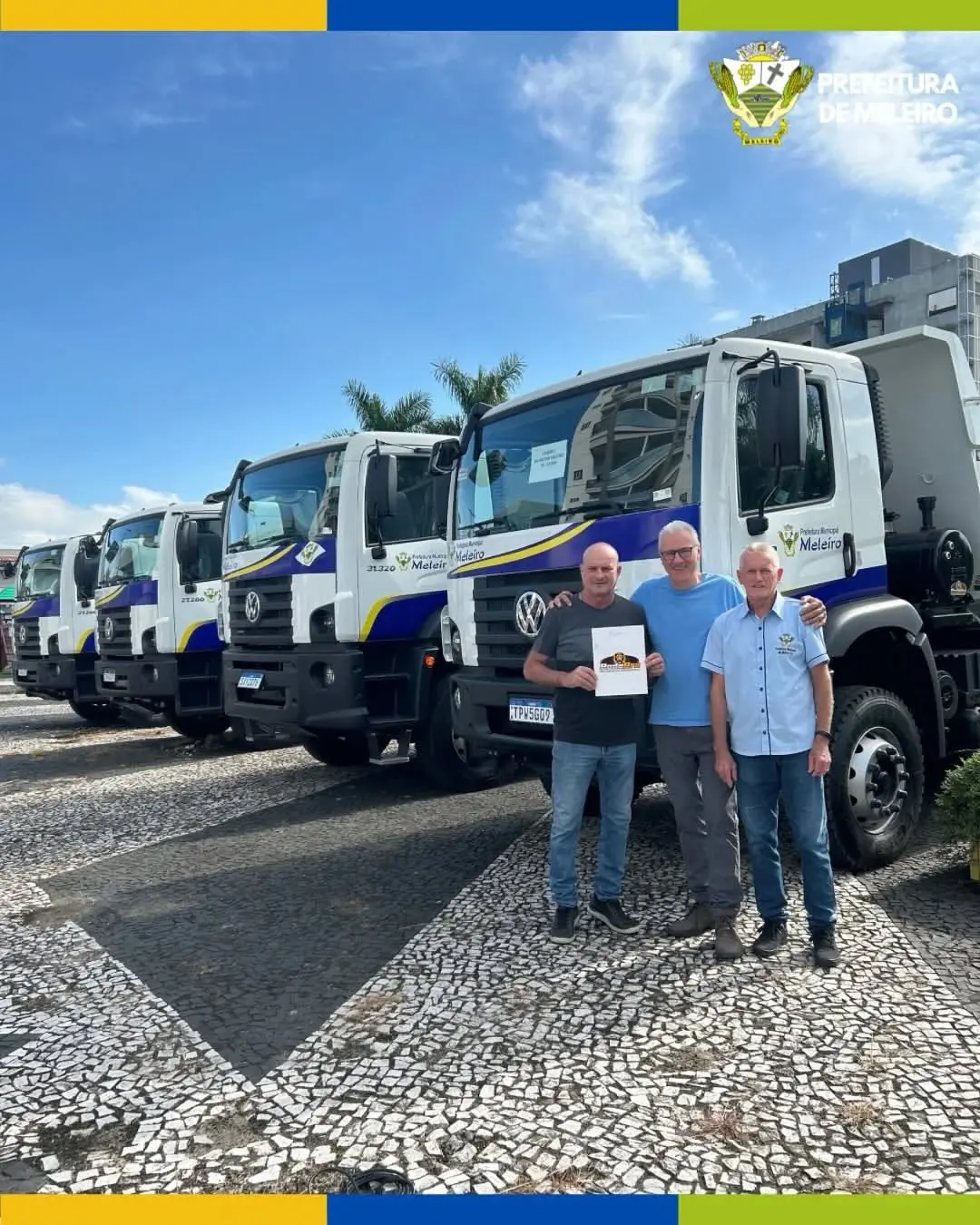 Meleiro Recebe Nova Frota de Caminhões Caçamba para Melhorar Infraestrutura