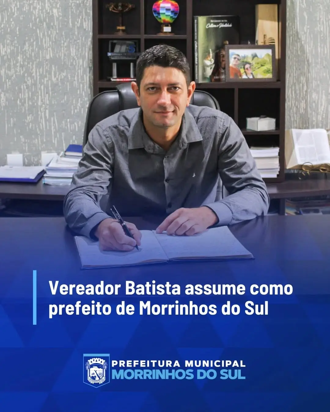 Vereador Batista Assume Prefeitura de Morrinhos do Sul Durante Férias do Prefeito