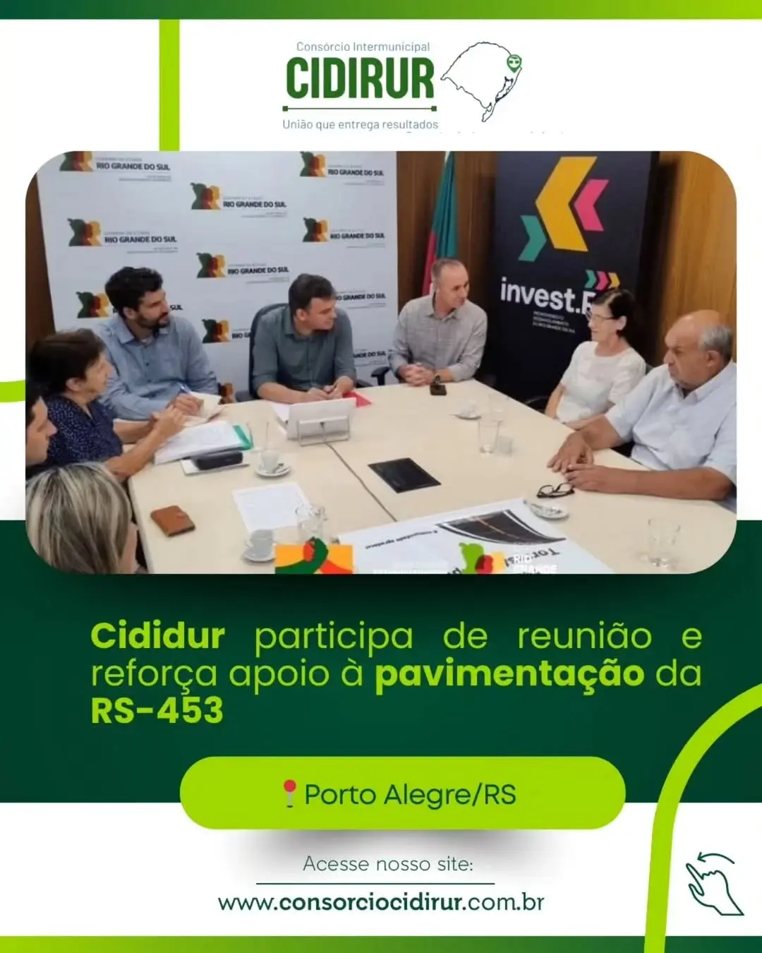 Asfaltamento da RS-453: Cididur participa de reunião para viabilizar obra crucial para a região