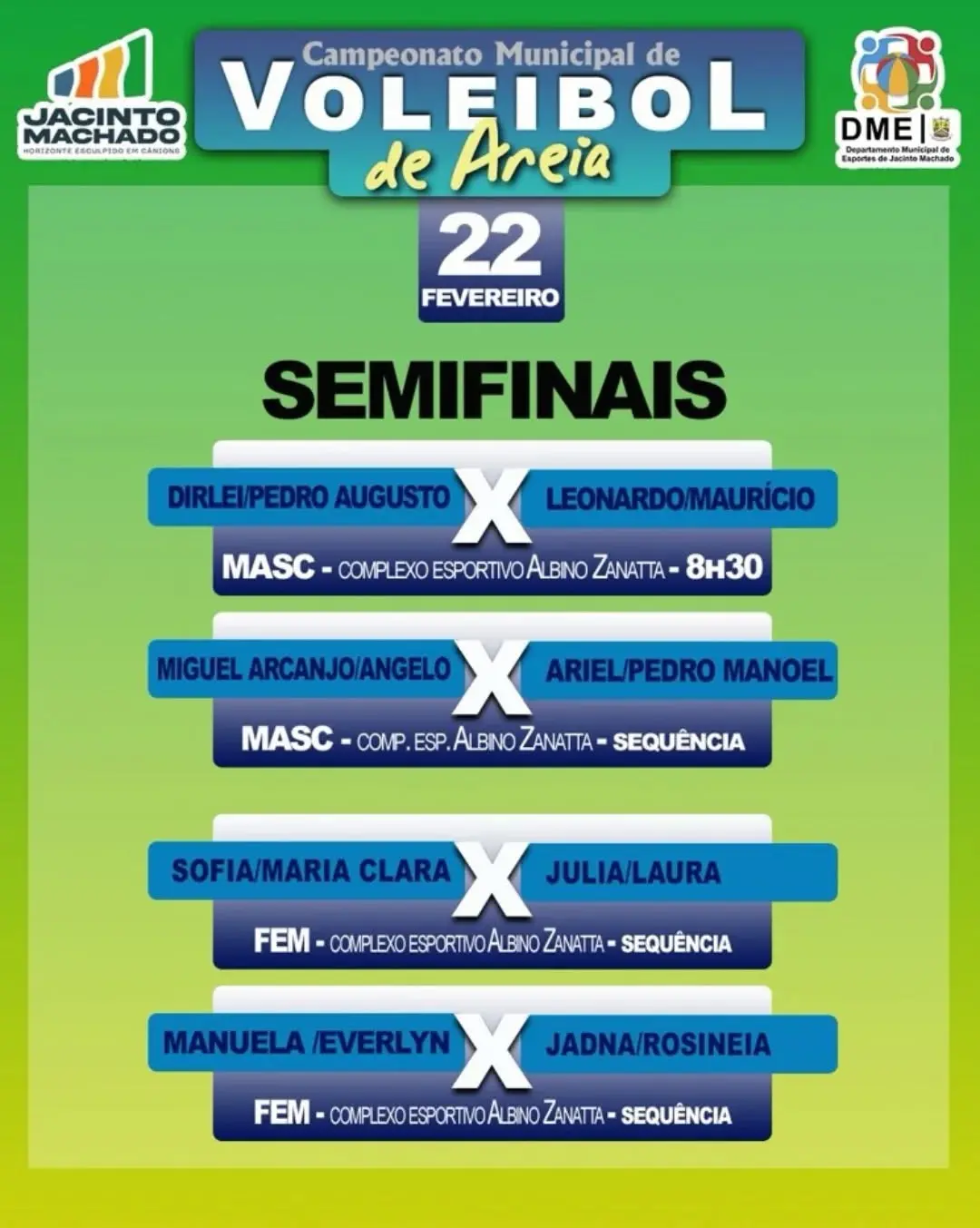 Vôlei em Jacinto Machado: Campeonatos Municipais Entram na Fase Decisiva