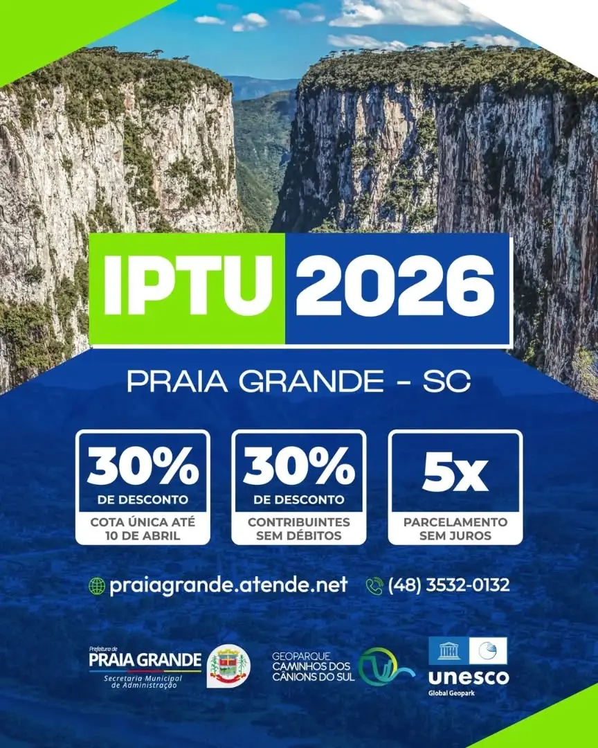 IPTU 2026 em Praia Grande: Descontos de até 50% para você economizar