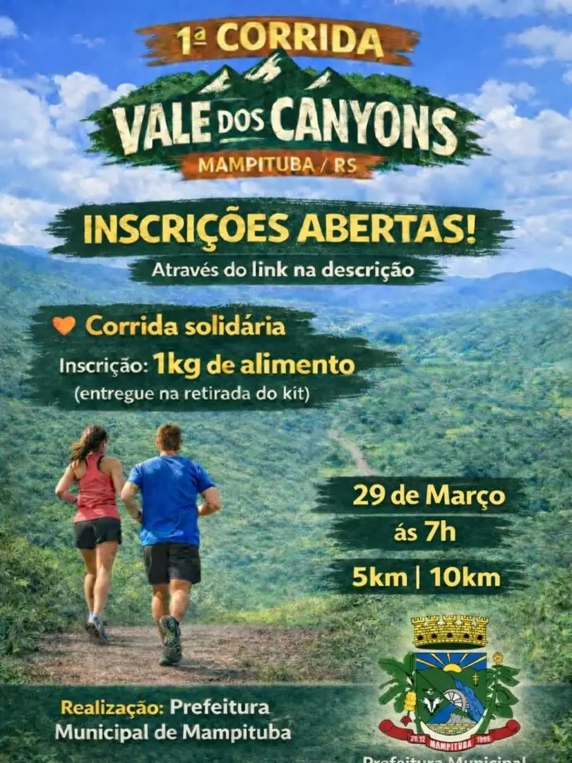 Mampituba se prepara para a 1ª Corrida Vale dos Canyons: Inscrições Abertas!
