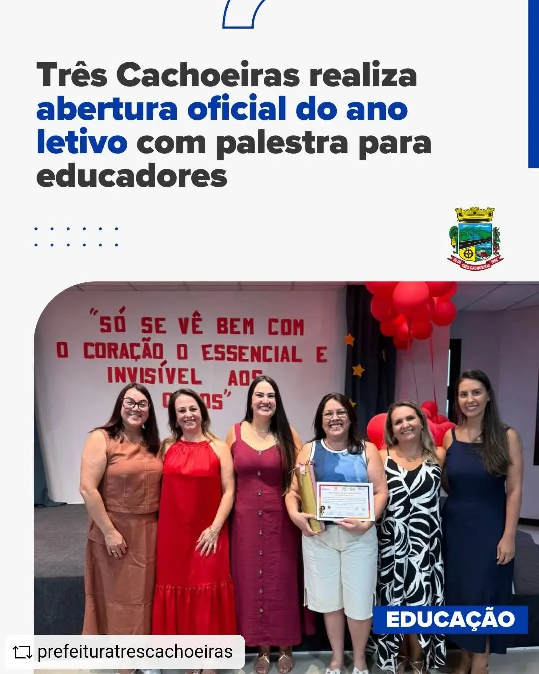 Três Cachoeiras Investe na Educação: Abertura do Ano Letivo 2026 Foca no Humano