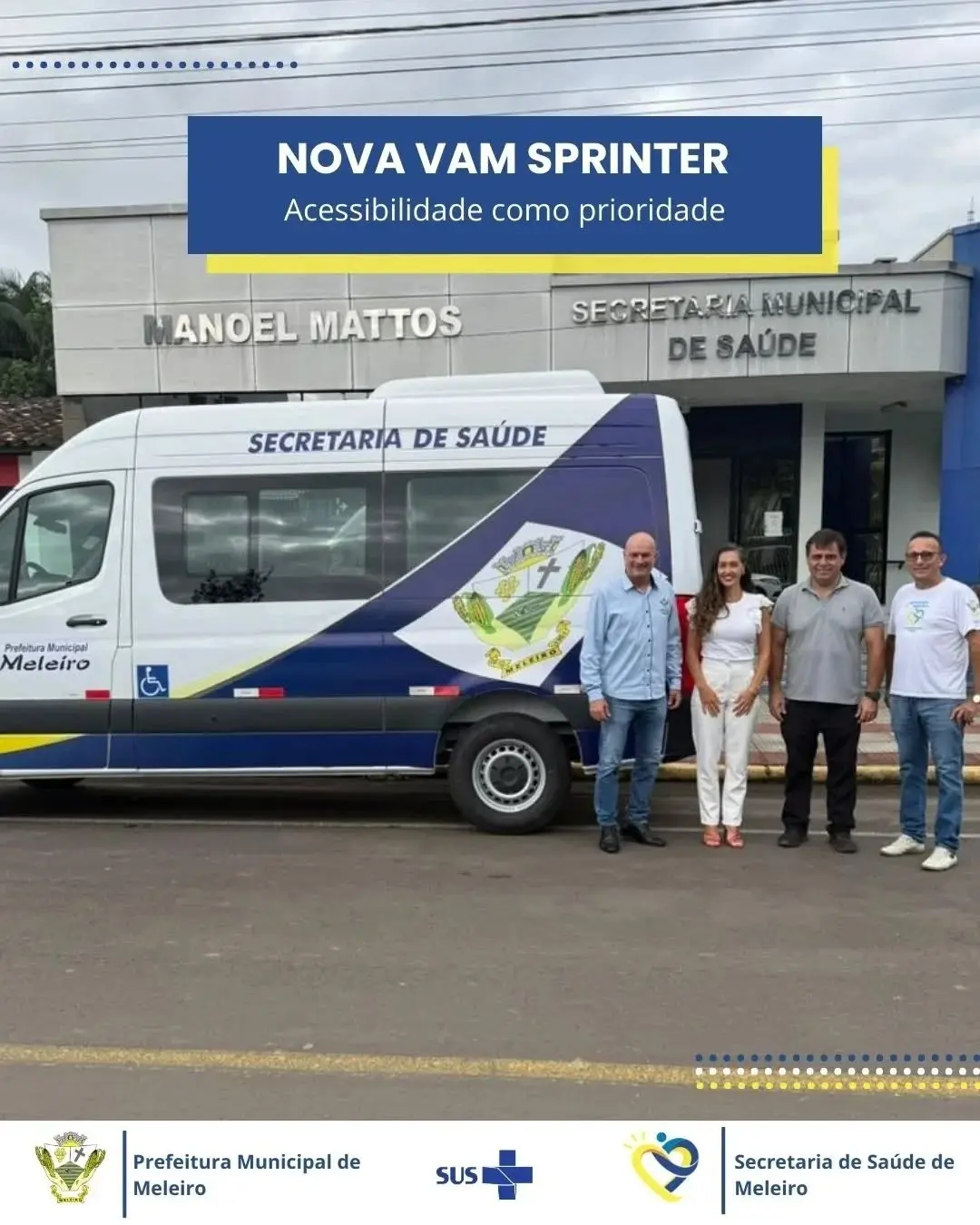 Meleiro Fortalece Transporte Humanizado na Saúde com Nova Sprinter para TFD