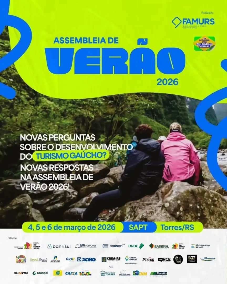 Torres sediará a Assembleia de Verão 2026 da FAMURS com foco no Turismo Gaúcho