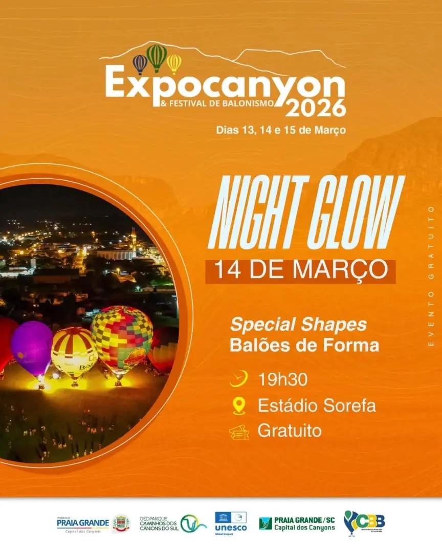 Praia Grande se Prepara para a Expocanyon & Festival de Balonismo 2026