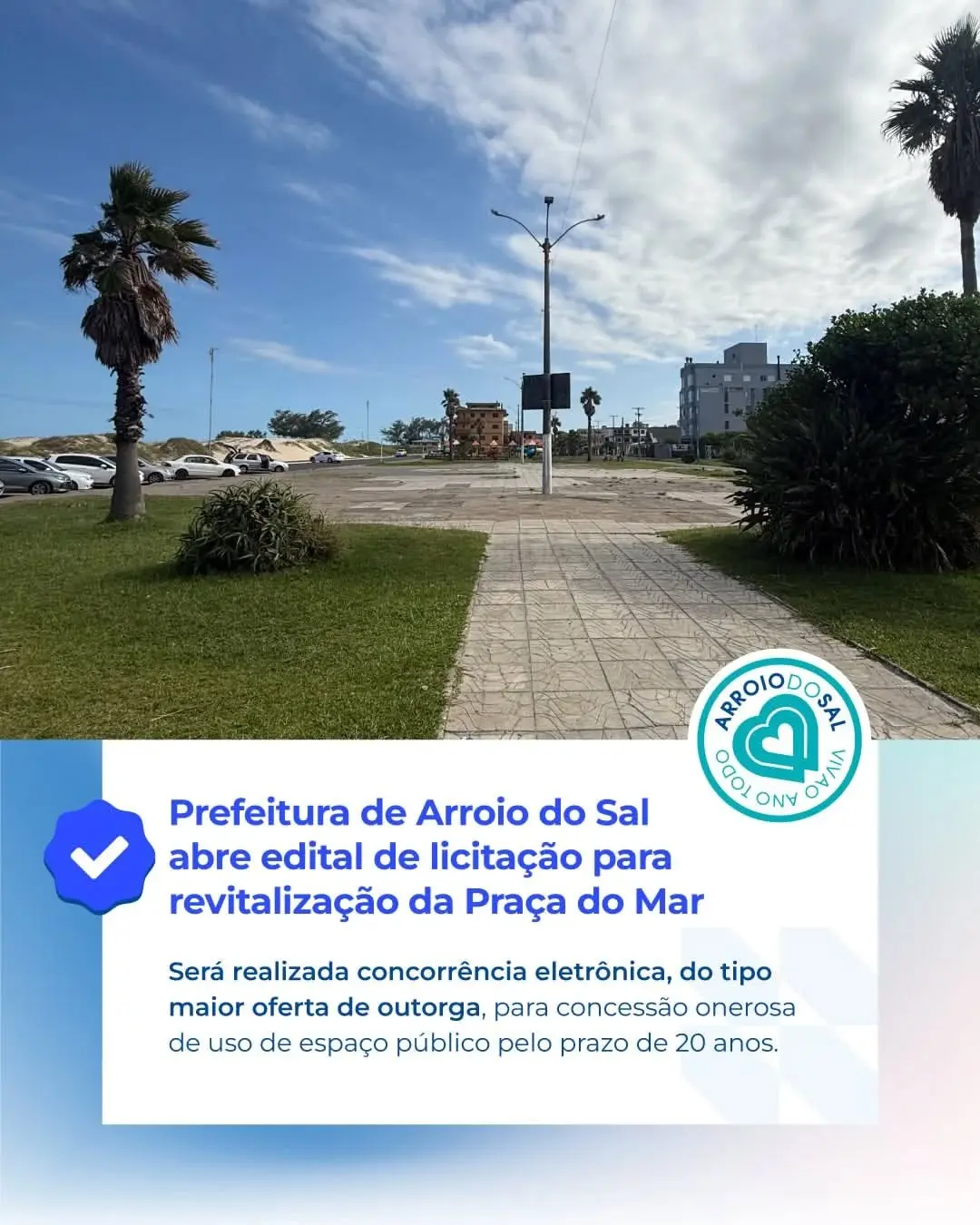 Arroio do Sal Transformará Praça do Mar em Novo Espaço de Lazer e Turismo