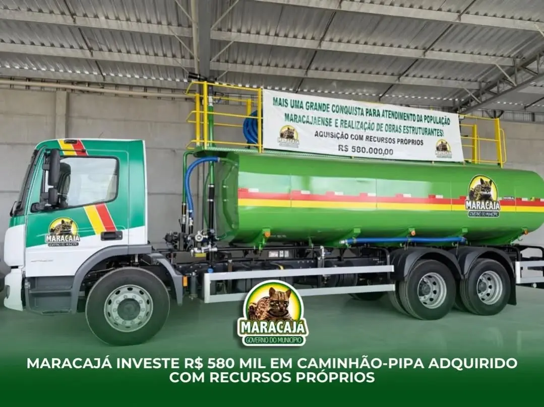 Maracajá Adquire Novo Caminhão-Pipa para Fortalecer Serviços Públicos