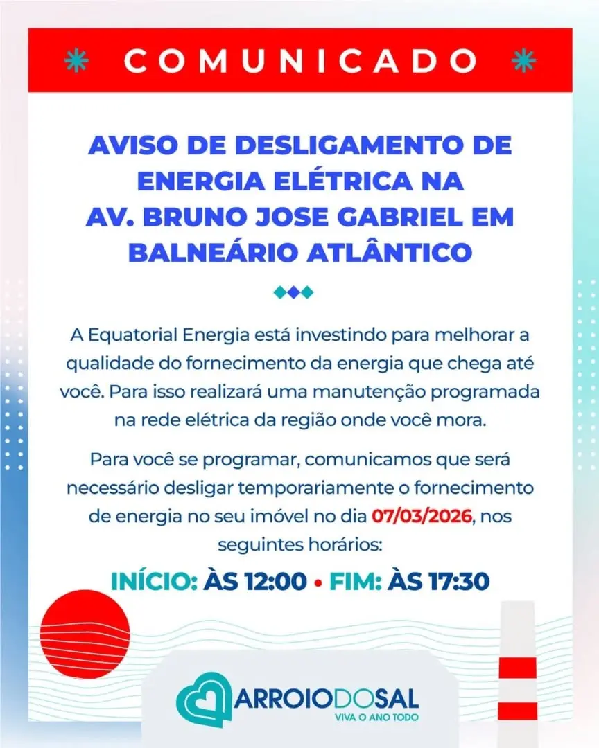 Arroio do Sal: Manutenção na Rede Elétrica Visando Melhoria no Fornecimento