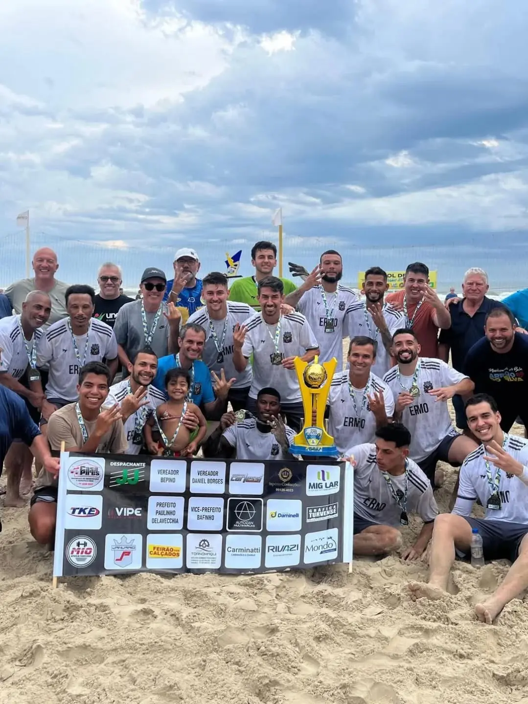 Ermo Conquista Tricampeonato no Campeonato Praiano Sobre as Ondas 2026