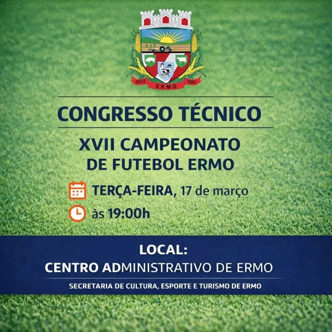 Ermo se Prepara para o XVII Campeonato Municipal de Futebol com Congresso Técnico