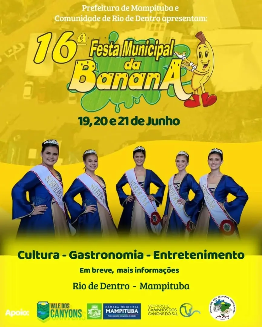 Mampituba Celebra a 16ª Festa Municipal da Banana em Junho