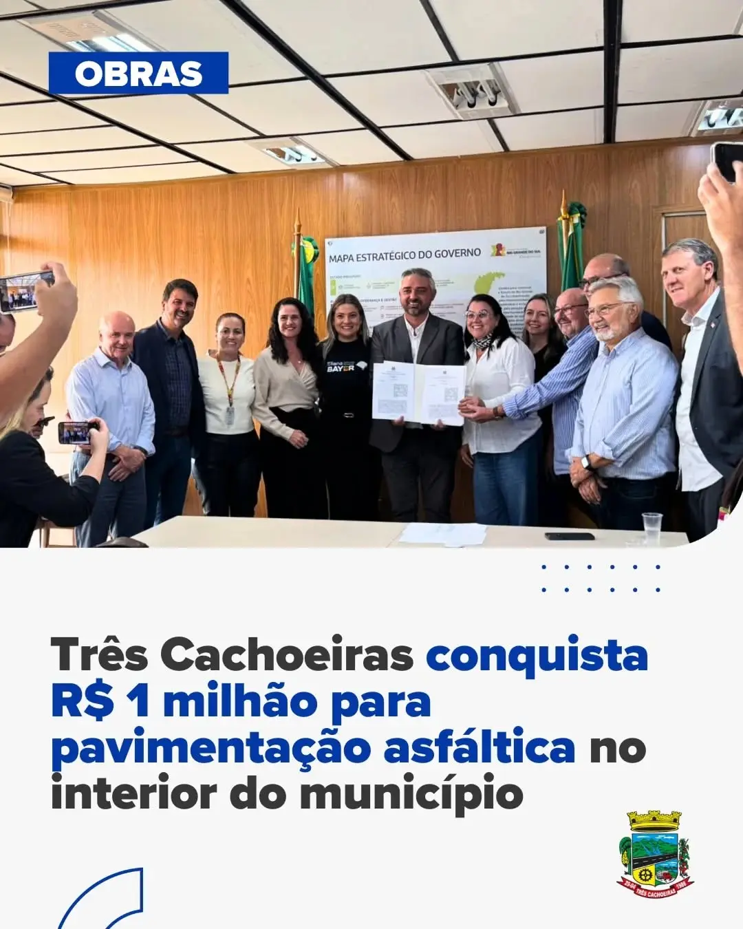 Três Cachoeiras Conquista R$ 1 Milhão para Pavimentação Asfáltica no Interior
