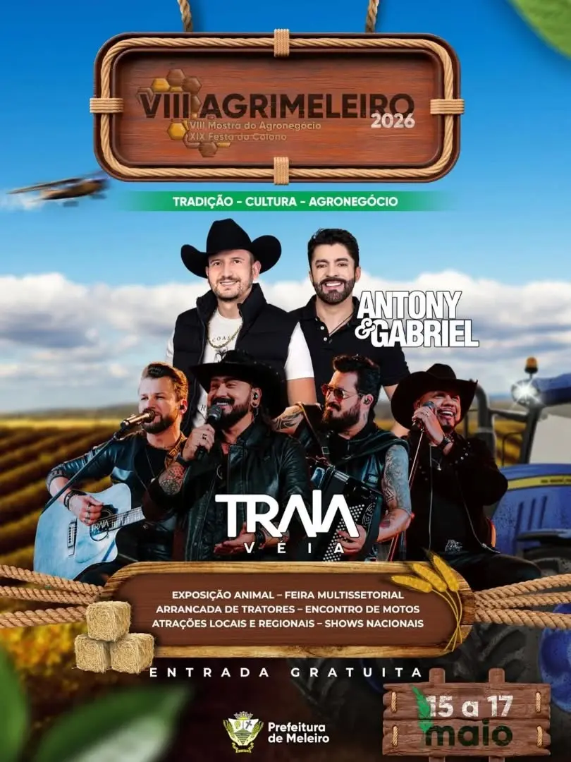 Agrimeleiro 2026: Meleiro se Prepara para a Festa do Agronegócio com Shows e Atrações Gratuitas