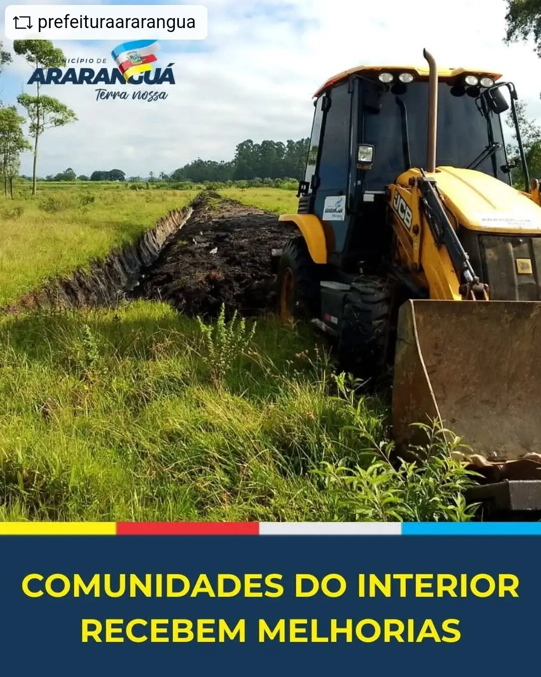 Prefeitura de Araranguá intensifica manutenção de estradas rurais para facilitar acesso e escoamento da produção