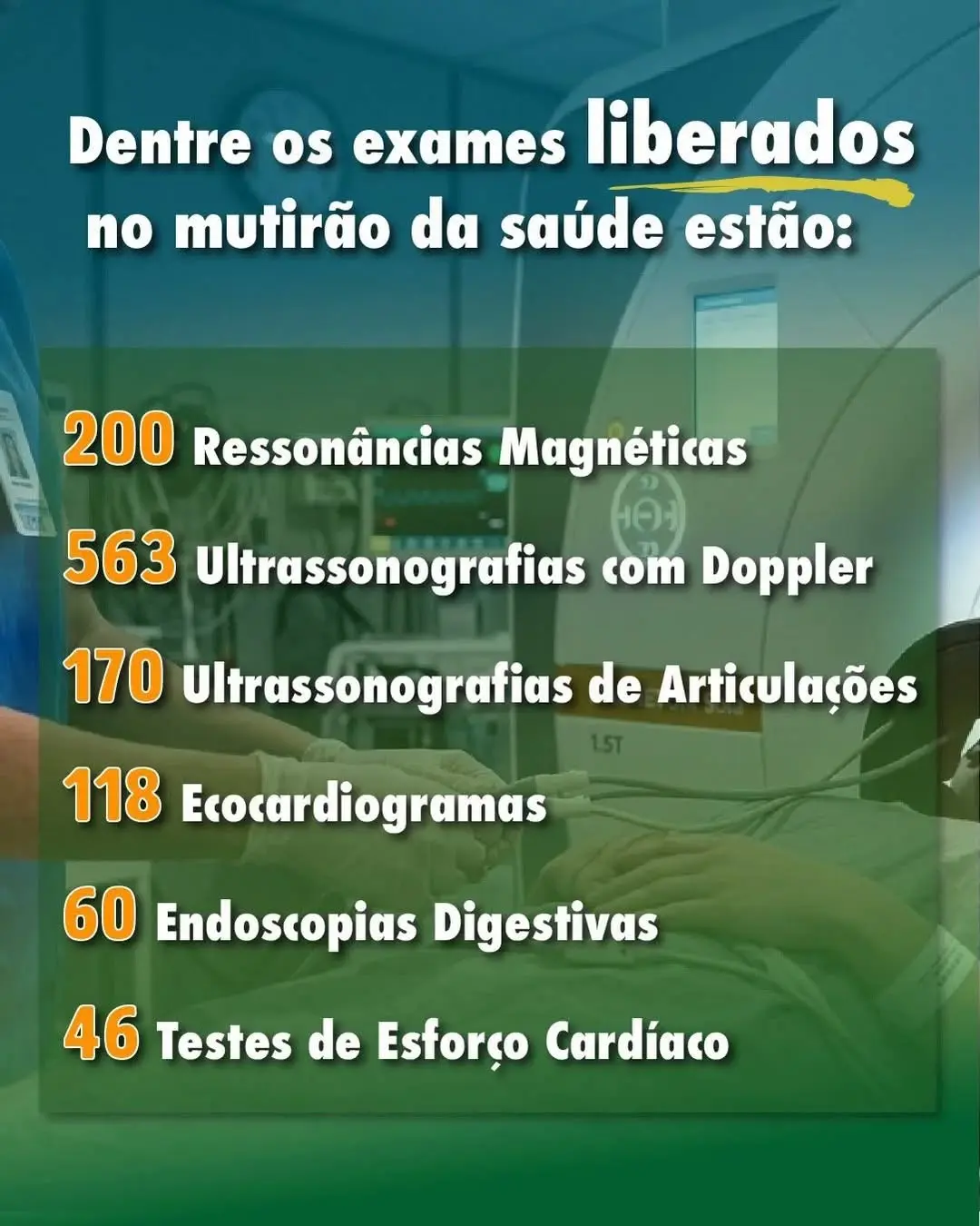 Mutirão da Saúde em Turvo Libera Mais de 1.200 Exames e Diminui Tempo de Espera