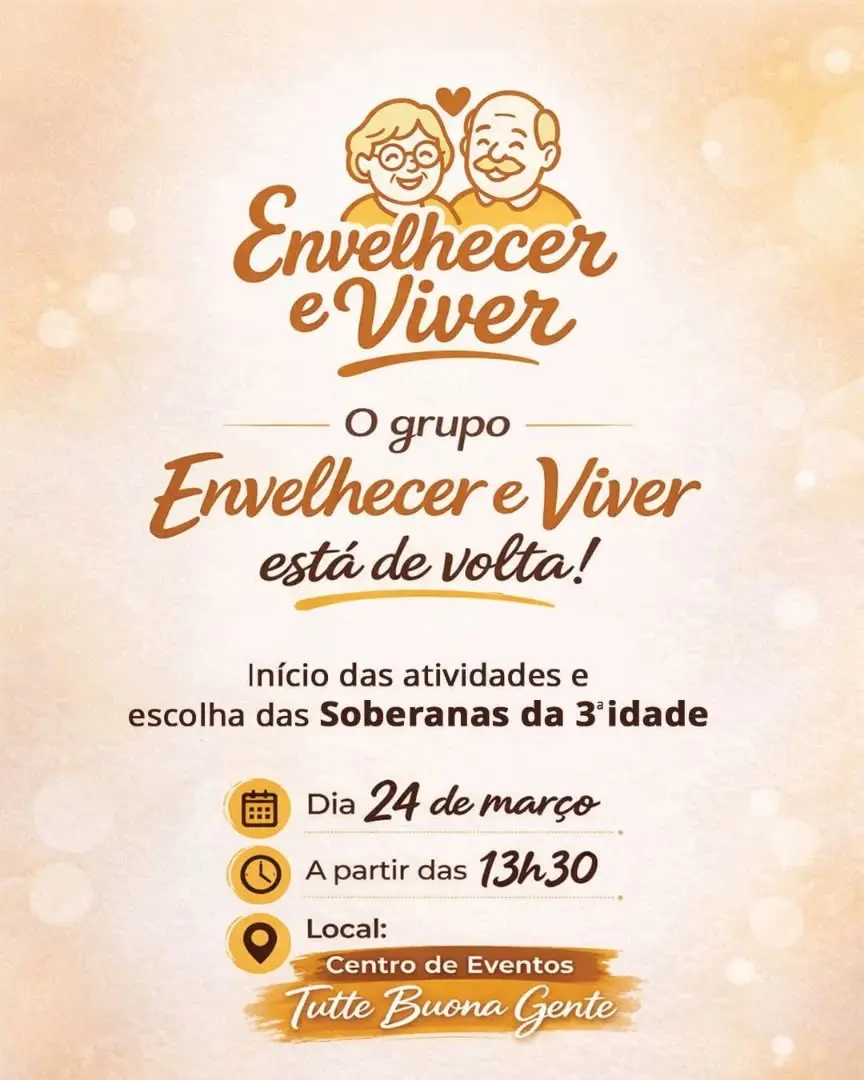 Grupo Envelhecer e Viver Retorna em Turvo em 2026 com Escolha das Soberanas