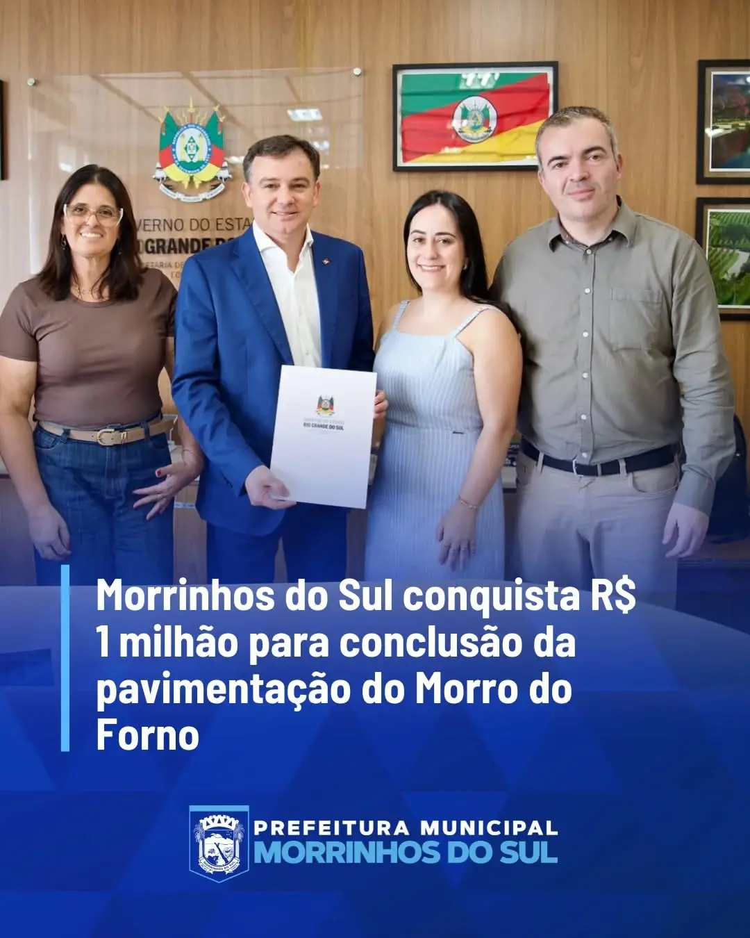 Morrinhos do Sul conquista R$ 1 milhão para pavimentação do Morro do Forno
