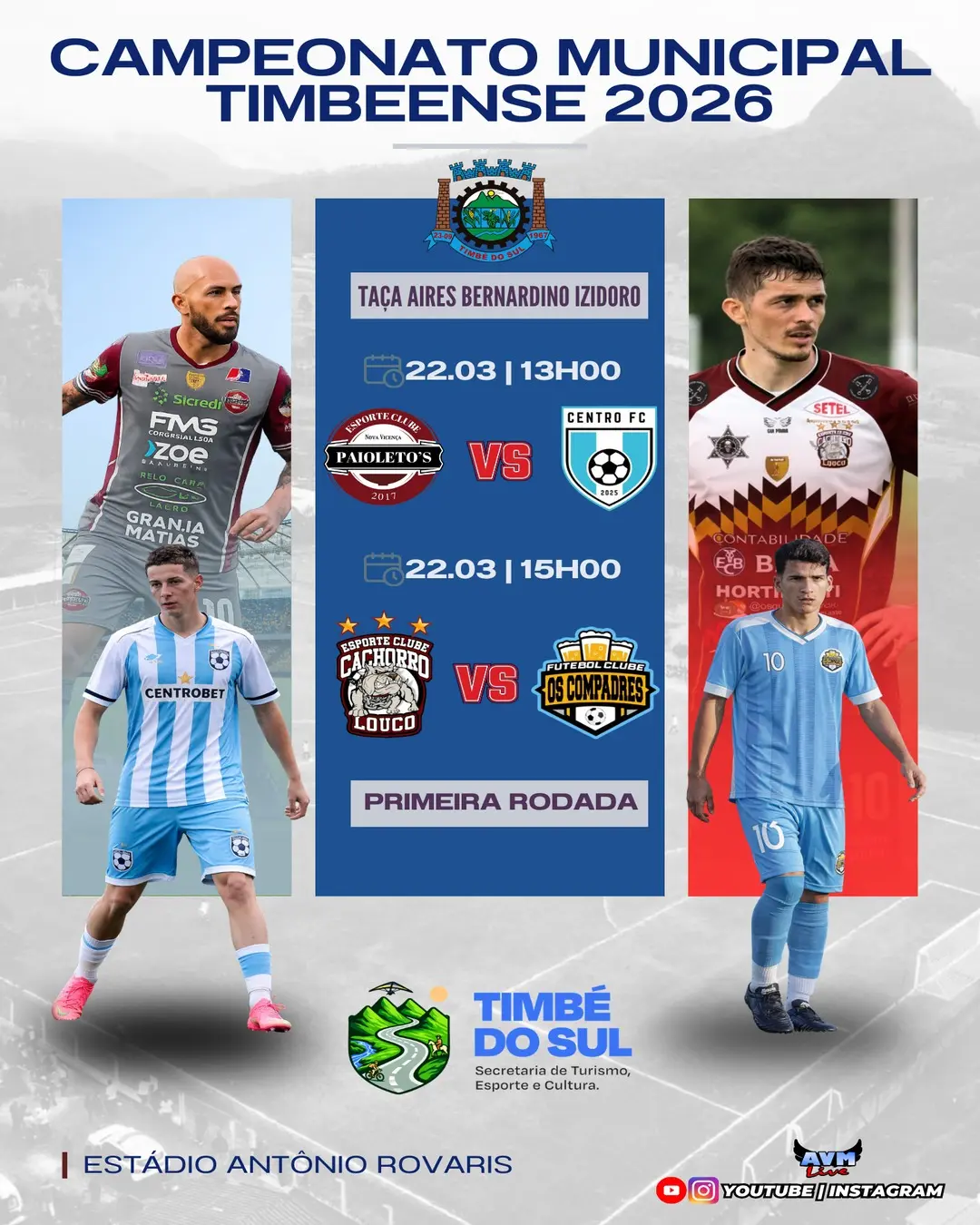 Campeonato Municipal de Futebol de Timbé do Sul Começa Neste Domingo
