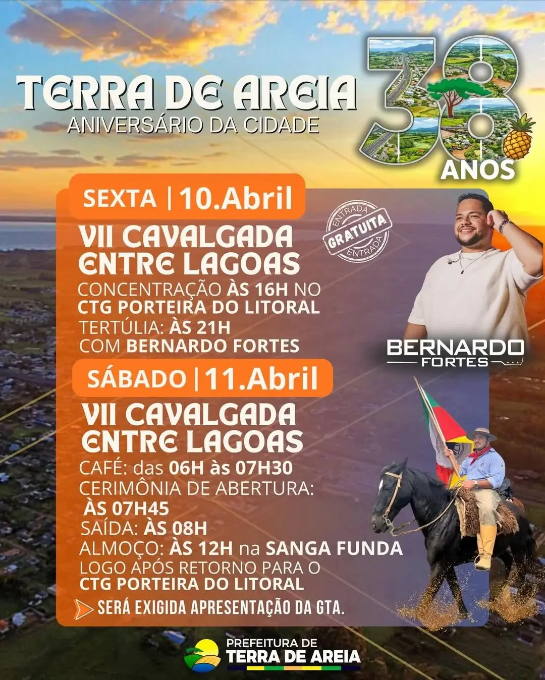 Terra de Areia Celebra 38 Anos com Programação Especial em Abril