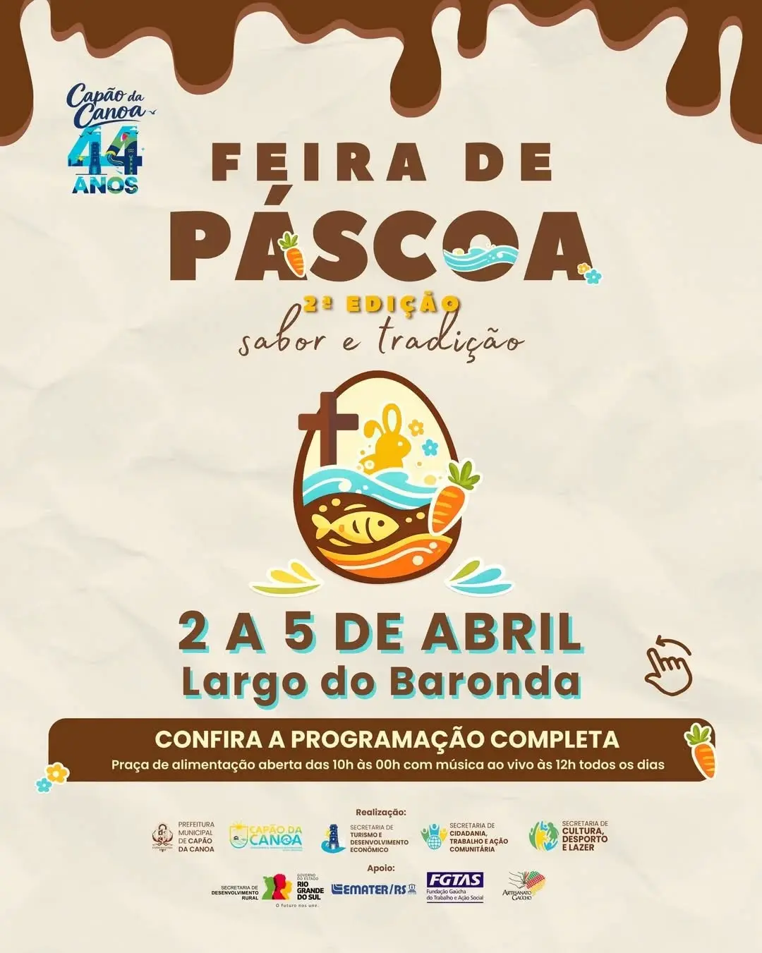 Feira de Páscoa 2026: Capão da Canoa Celebra Sabor e Tradição