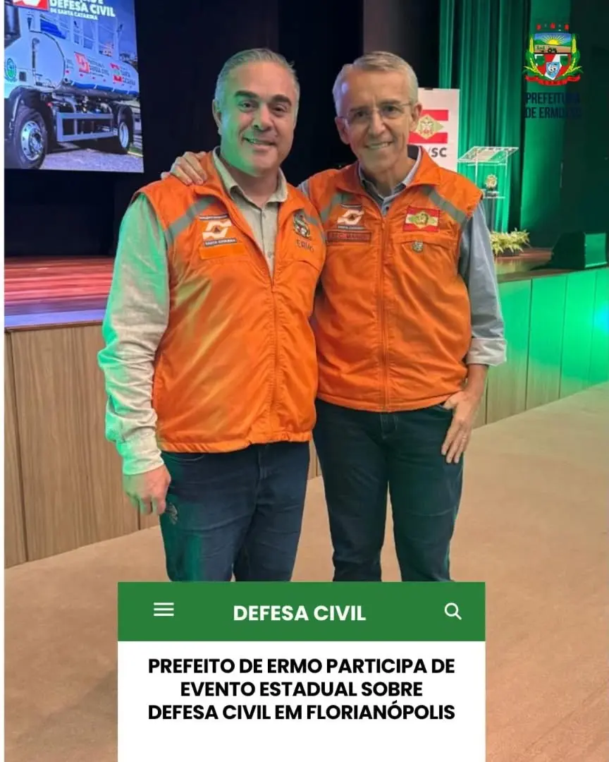 Ermo Fortalece Defesa Civil com Parceria Estratégica em Santa Catarina