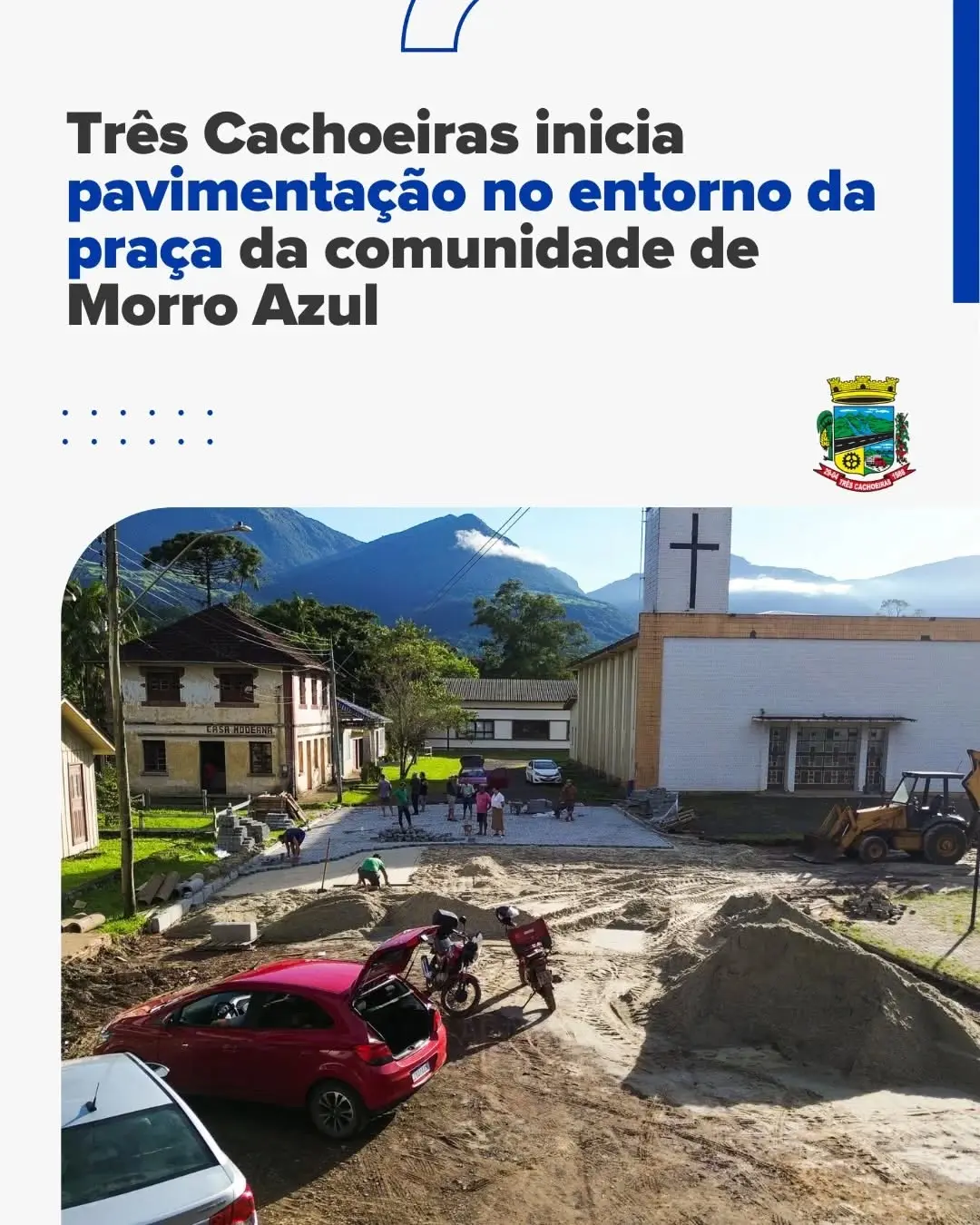 Três Cachoeiras Impulsiona Infraestrutura com Pavimentação na Comunidade de Morro Azul