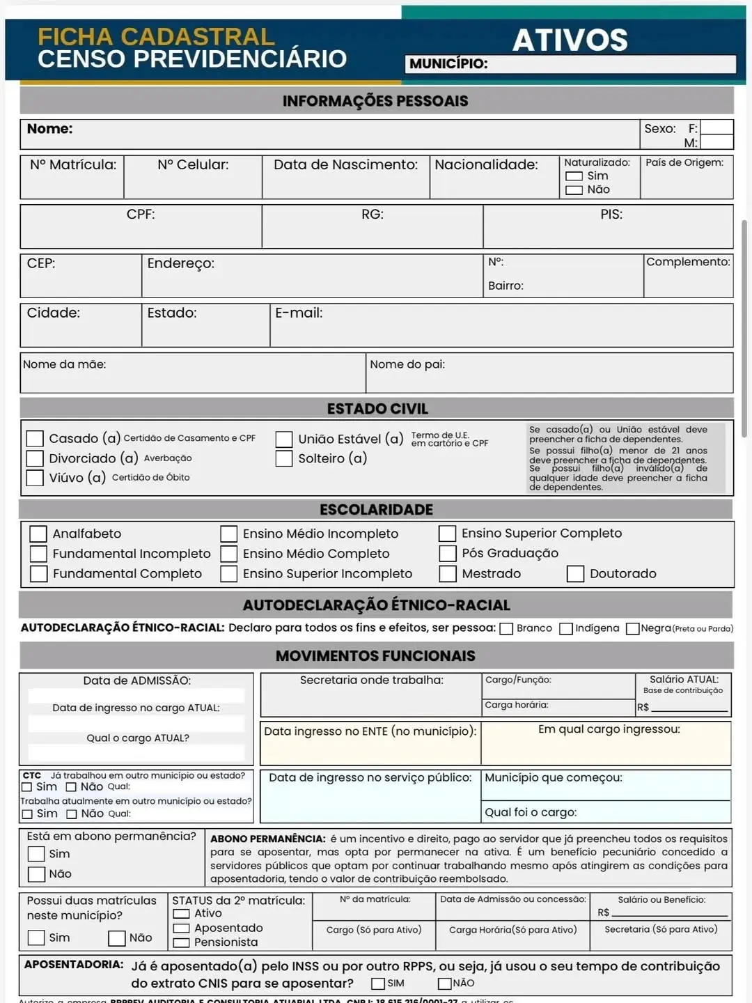 Censo Previdenciário 2026 em Terra de Areia: Recadastramento Obrigatório para Servidores