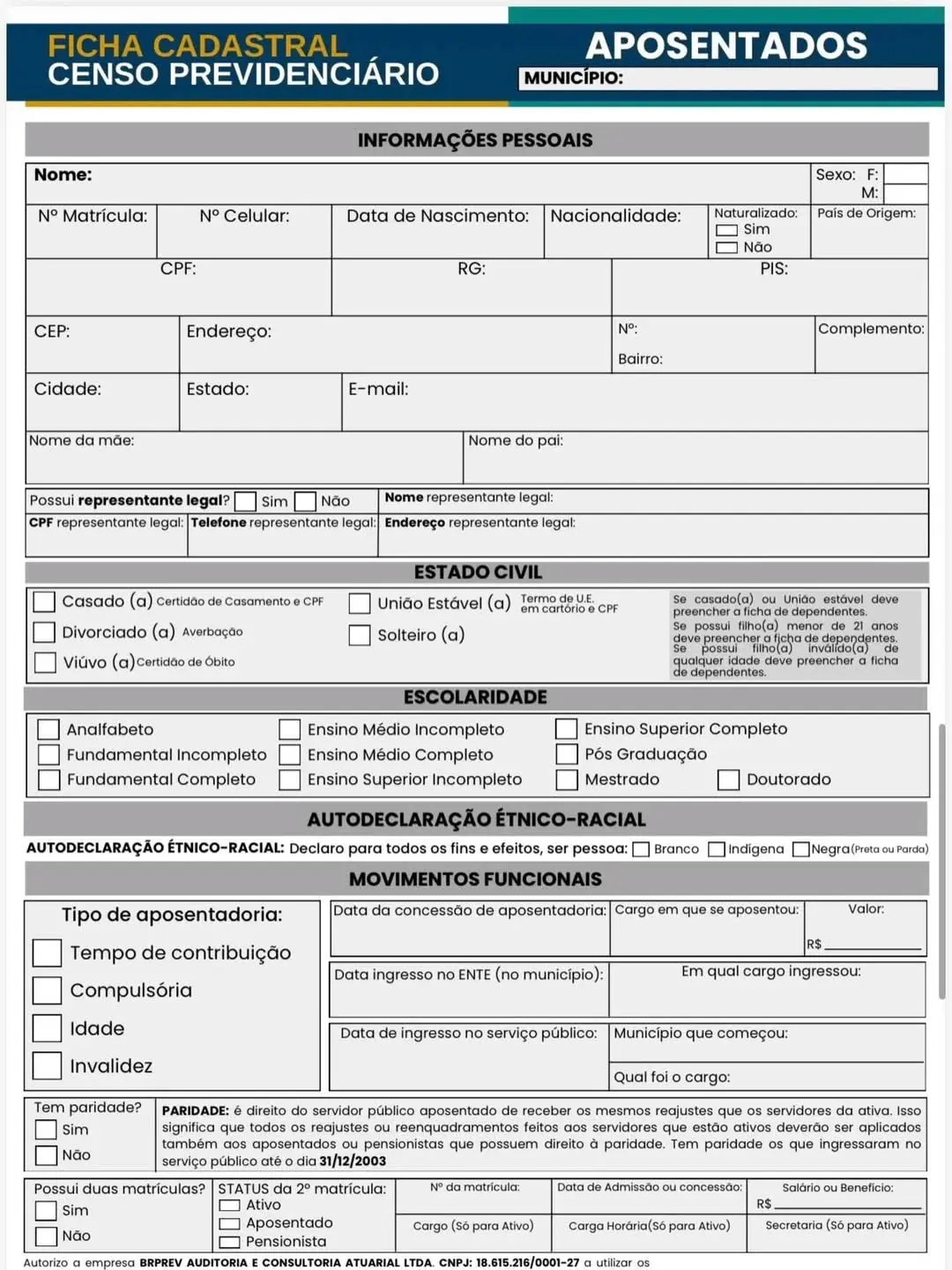 Censo Previdenciário 2026 em Terra de Areia: Recadastramento Obrigatório para Servidores