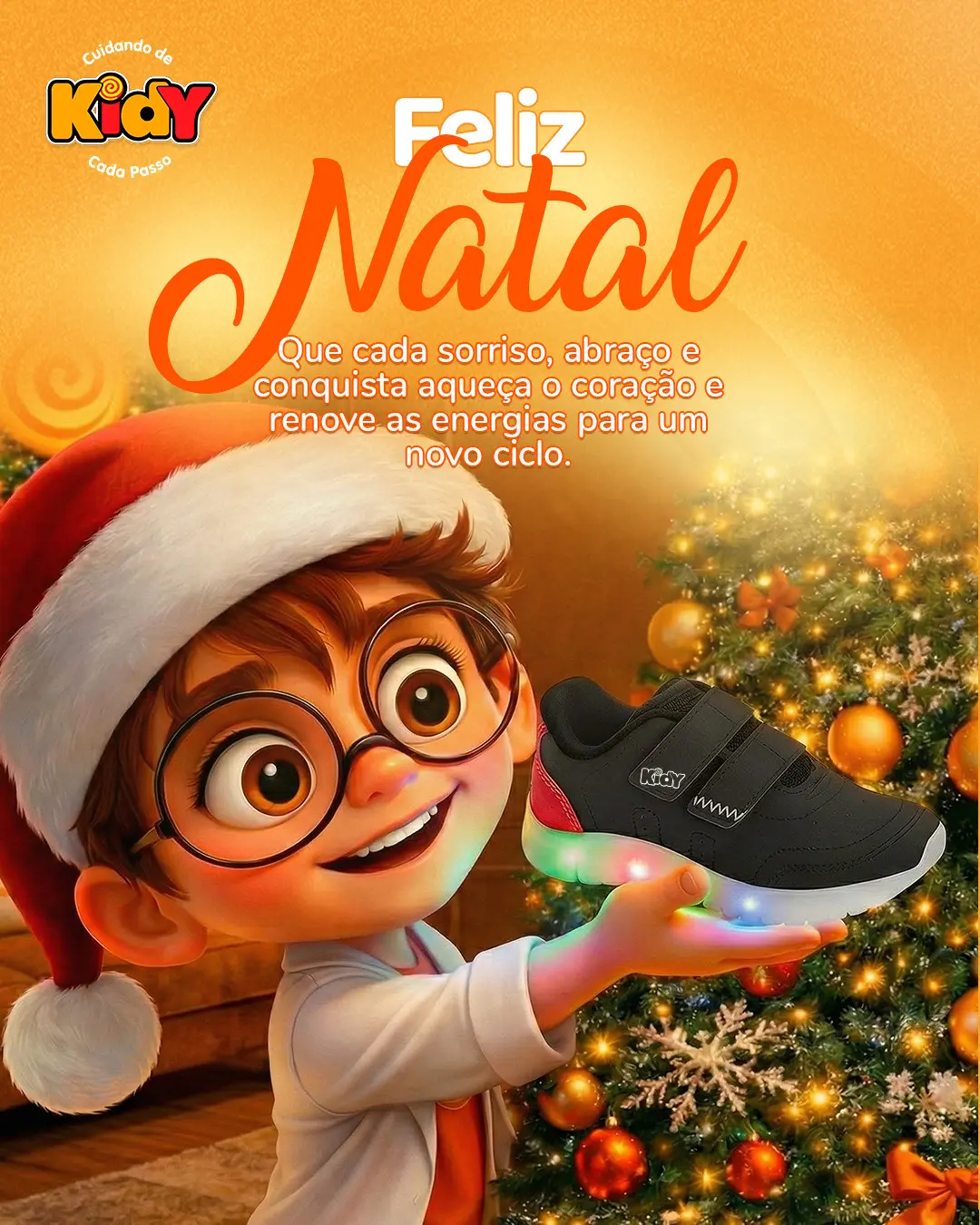 Passos Felizes: Celebrando a Magia do Natal com Calçados Infantis Confortáveis