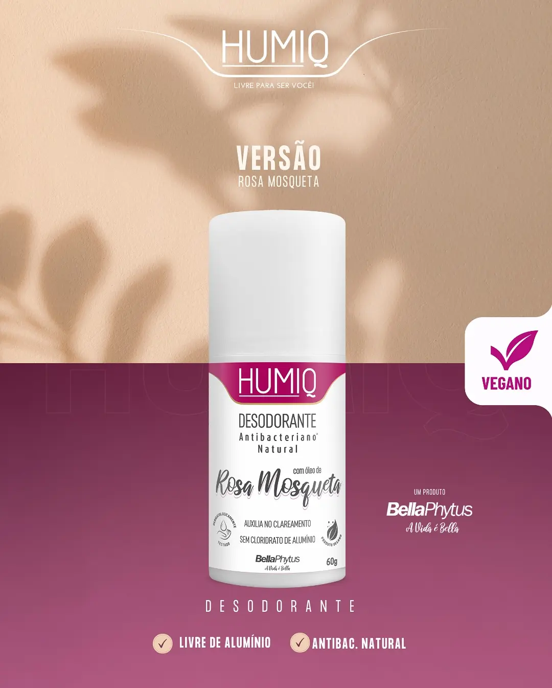 Humiq: Descubra o Desodorante Natural da BellaPhytus Livre de Alumínio! - Image
