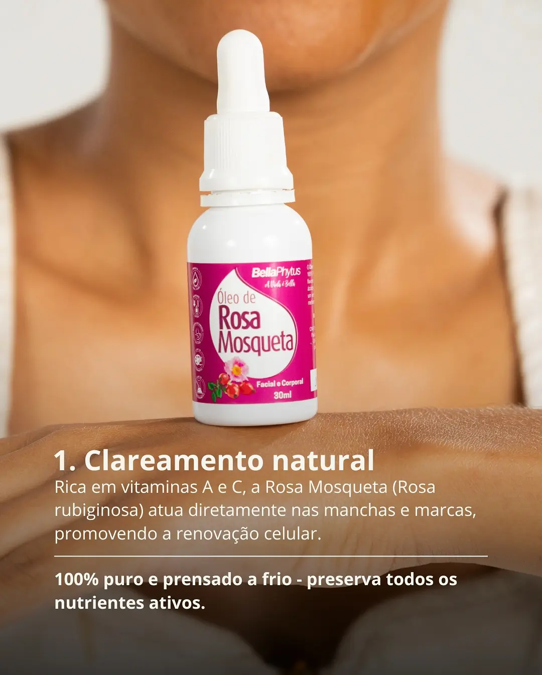 Pele Radiante com Óleo de Rosa Mosqueta: Clareamento, Textura e Hidratação - Image